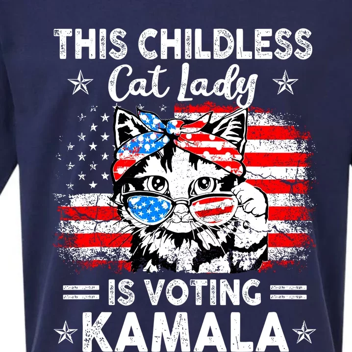 This Childless Cat Lady Is Voting Kamala Sueded Cloud Jersey T-Shirt