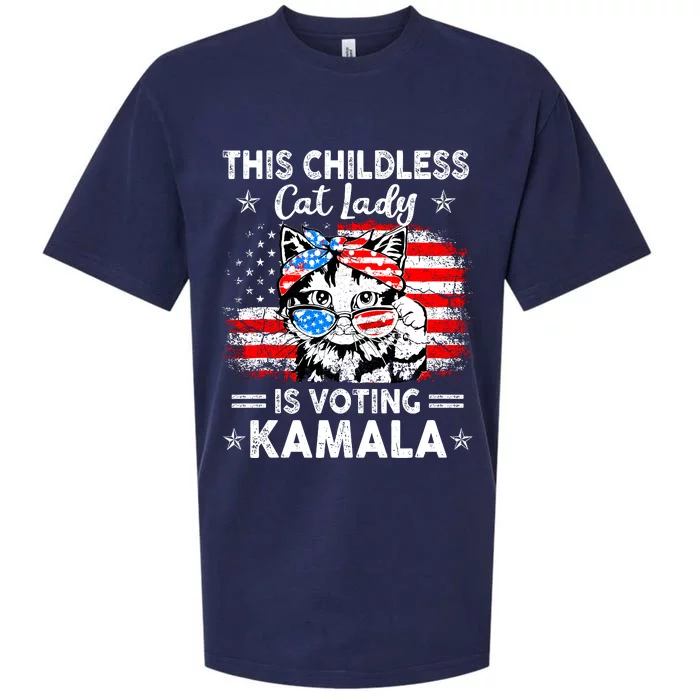 This Childless Cat Lady Is Voting Kamala Sueded Cloud Jersey T-Shirt