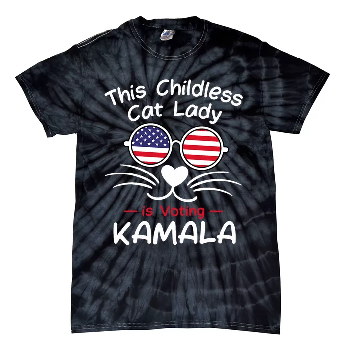 This Childless Cat Lady Is Voting Kamala Tie-Dye T-Shirt