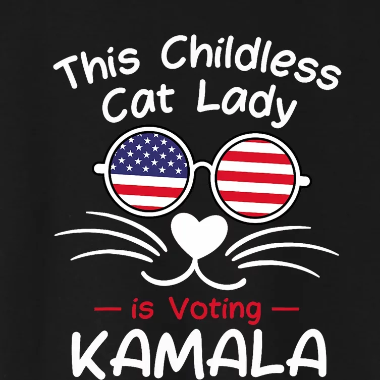 This Childless Cat Lady Is Voting Kamala Women's Crop Top Tee