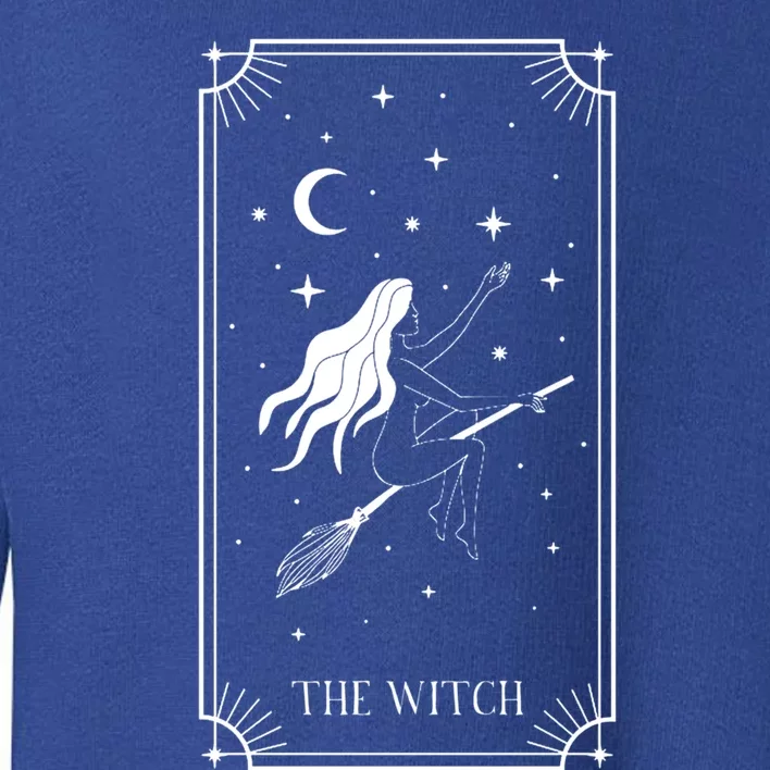 Tarot Card Crescent Moon And Witch Graphic Gift Toddler Sweatshirt