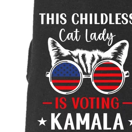 This Childless Cat Lady Is Voting Kamala Doggie 3-End Fleece Hoodie