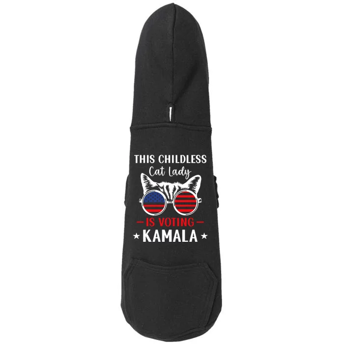 This Childless Cat Lady Is Voting Kamala Doggie 3-End Fleece Hoodie