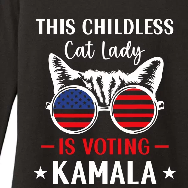 This Childless Cat Lady Is Voting Kamala Womens CVC Long Sleeve Shirt