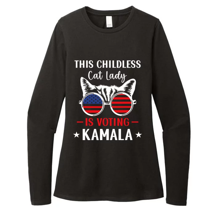 This Childless Cat Lady Is Voting Kamala Womens CVC Long Sleeve Shirt