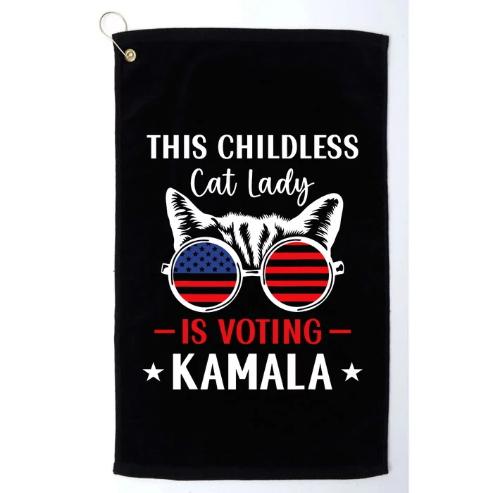 This Childless Cat Lady Is Voting Kamala Platinum Collection Golf Towel