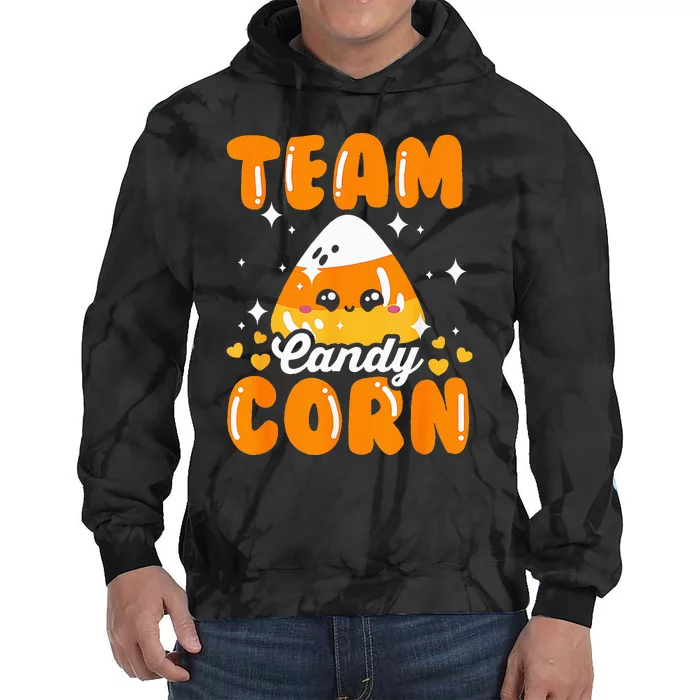 Team Candy Corn Halloween Tie Dye Hoodie