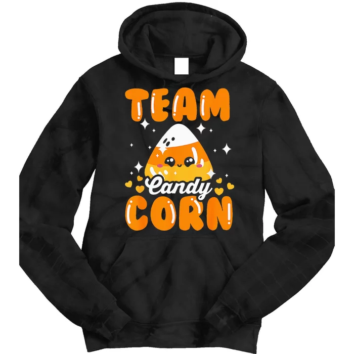 Team Candy Corn Halloween Tie Dye Hoodie