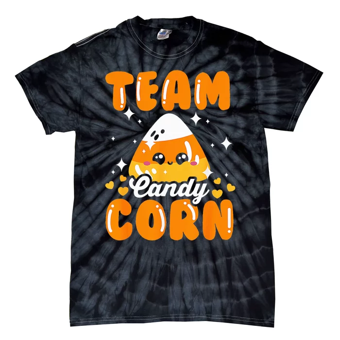 Team Candy Corn Halloween Tie-Dye T-Shirt