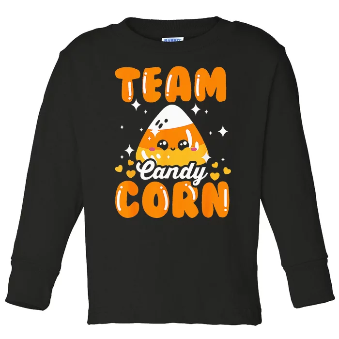 Team Candy Corn Halloween Toddler Long Sleeve Shirt