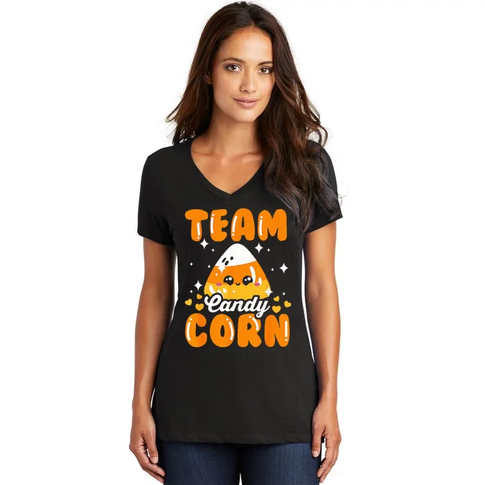 Team Candy Corn Halloween Women's V-Neck T-Shirt