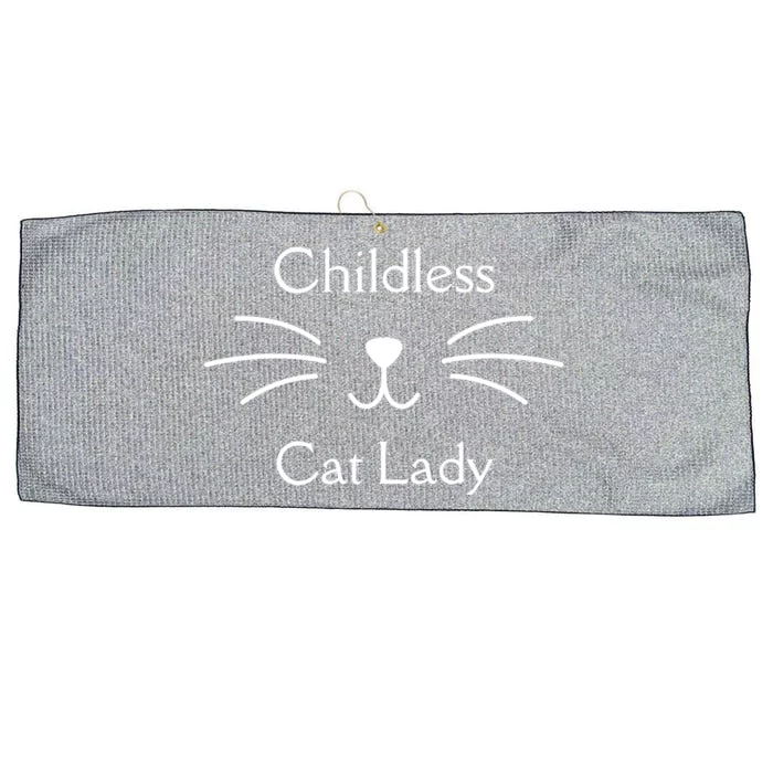 This Childless Cat Lady Ladies Is Voting Kamala Large Microfiber Waffle Golf Towel