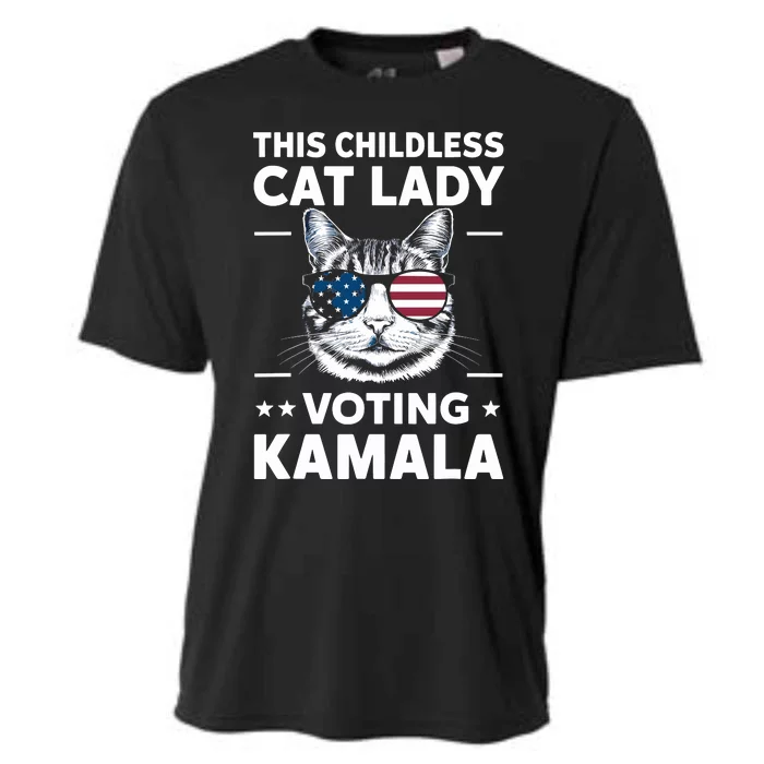 This Childless Cat Lady Is Voting Kamala Cooling Performance Crew T-Shirt