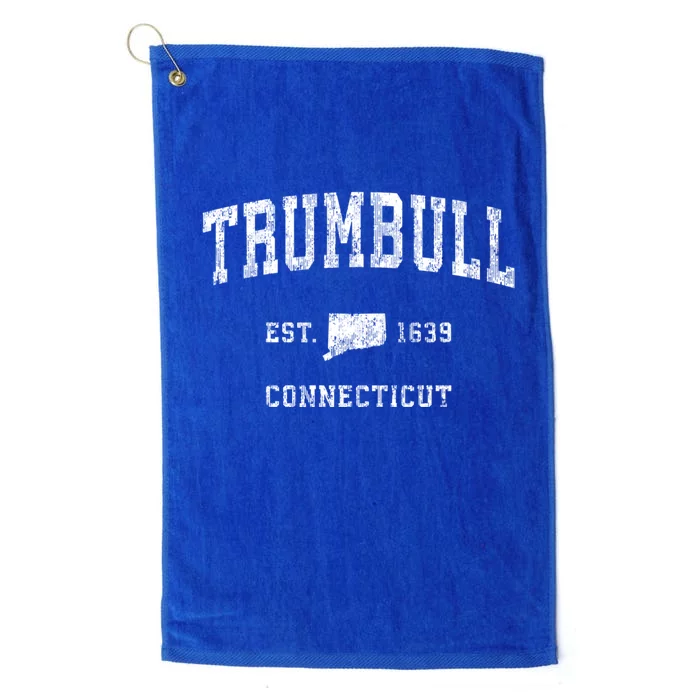 Trumbull Connecticut Ct Vintage Athletic Sports Platinum Collection Golf Towel