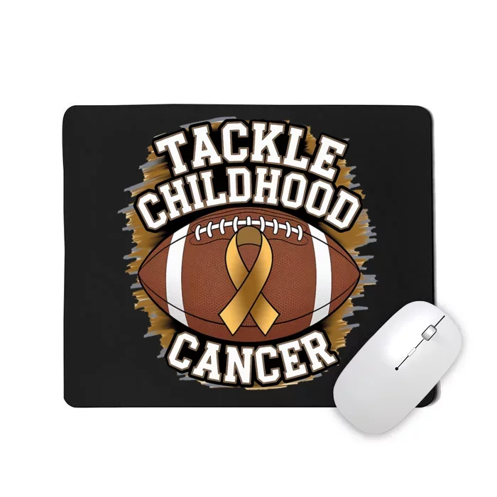 Tackle Childhood Cancer Gold Ribbon Childs Cancer Awareness Mousepad