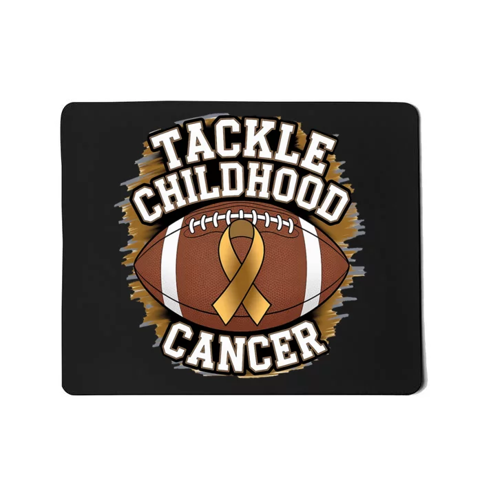 Tackle Childhood Cancer Gold Ribbon Childs Cancer Awareness Mousepad