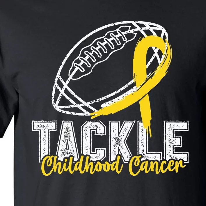 Tackle Childhood Cancer Football Childhood Cancer Awareness Tall T-Shirt