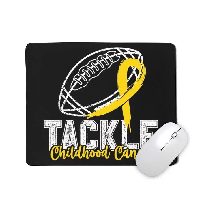 Tackle Childhood Cancer Football Childhood Cancer Awareness Mousepad