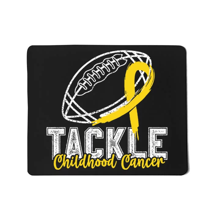 Tackle Childhood Cancer Football Childhood Cancer Awareness Mousepad