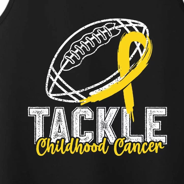 Tackle Childhood Cancer Football Childhood Cancer Awareness Performance Tank