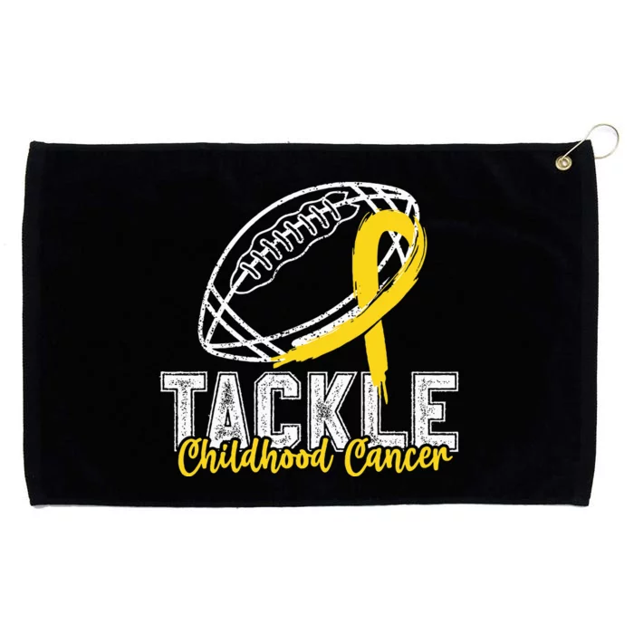 Tackle Childhood Cancer Football Childhood Cancer Awareness Grommeted Golf Towel