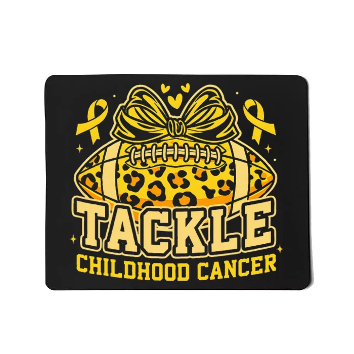 Tackle Childhood Cancer Football Childhood Cancer Awareness Mousepad