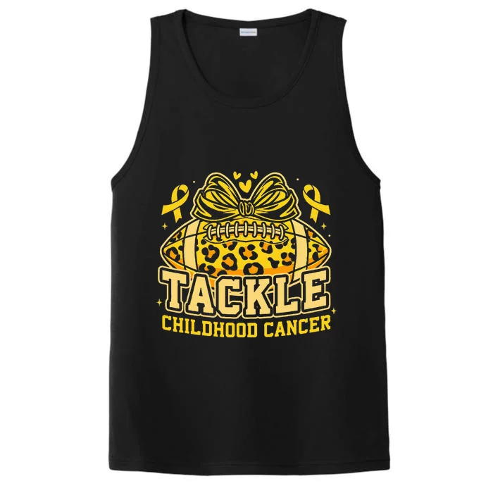 Tackle Childhood Cancer Football Childhood Cancer Awareness Performance Tank