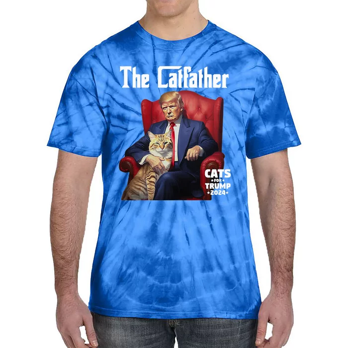 The Catfather Cat For Trump 2024 Tie-Dye T-Shirt