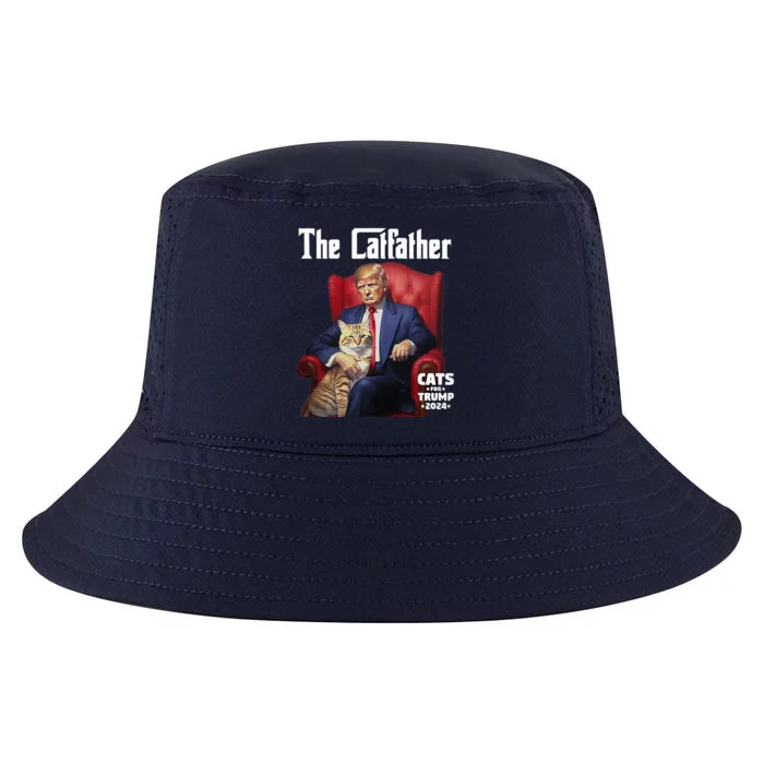 The Catfather Cat For Trump 2024 Cool Comfort Performance Bucket Hat