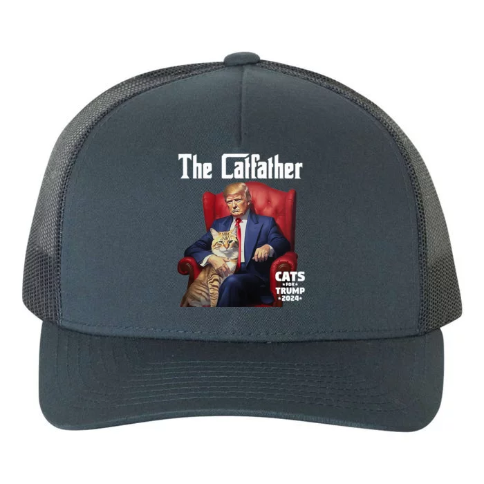 The Catfather Cat For Trump 2024 Yupoong Adult 5-Panel Trucker Hat