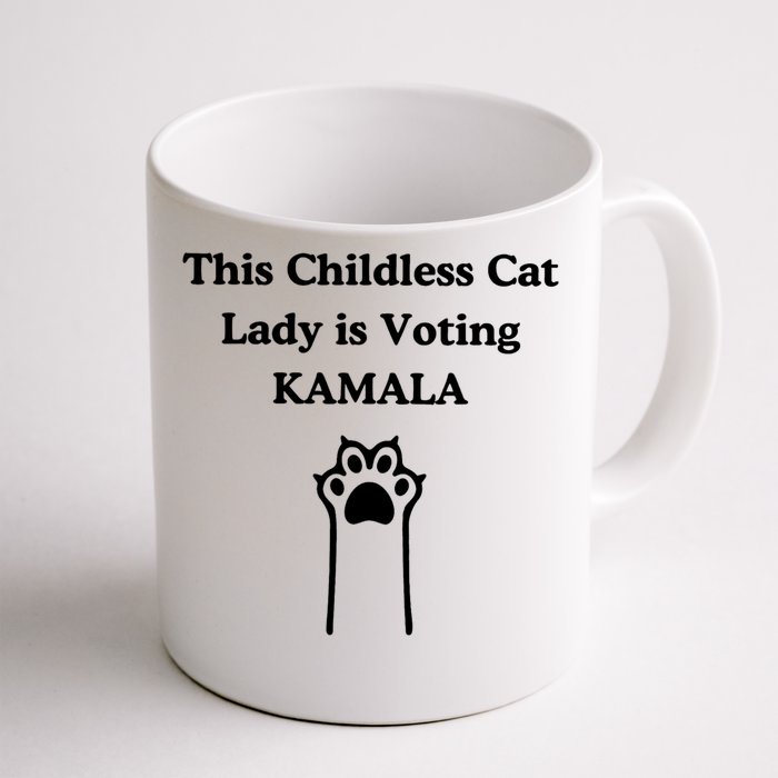 This Childless Cat Lady Is Voting Kamala Harris 2024 Front & Back Coffee Mug