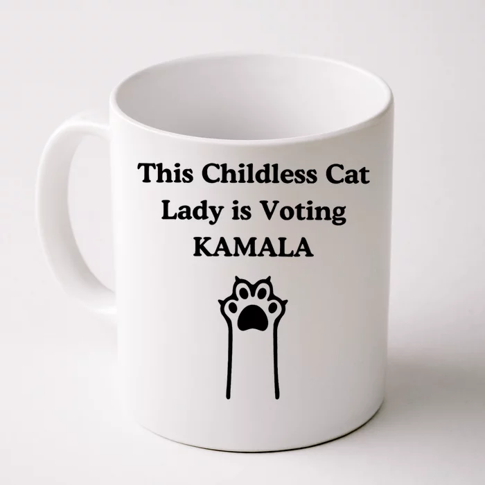 This Childless Cat Lady Is Voting Kamala Harris 2024 Front & Back Coffee Mug