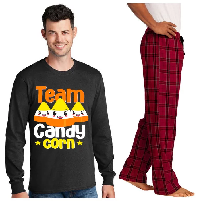 Team Candy Corn Halloween Costume Funny Long Sleeve Pajama Set