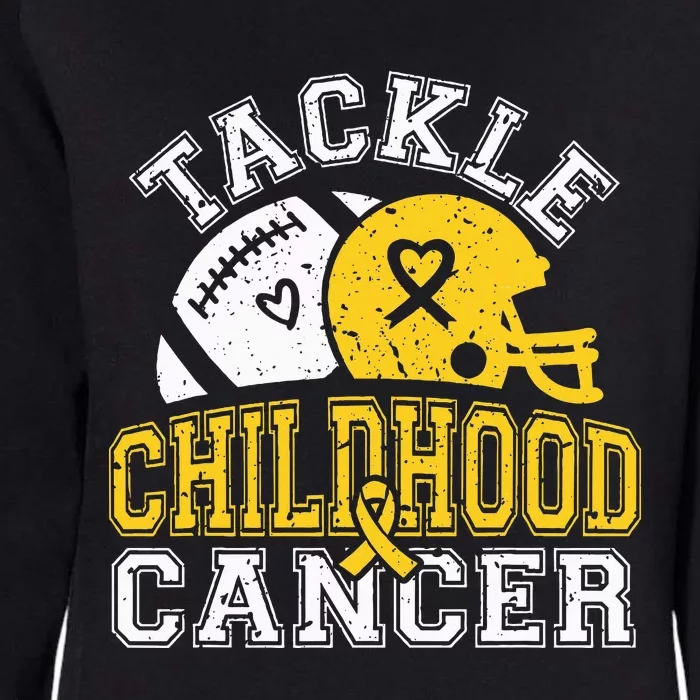 Tackle Childhood Cancer Football Childhood Cancer Awareness Womens California Wash Sweatshirt