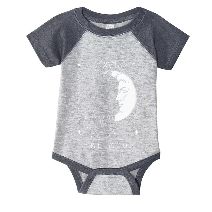 Tarot Card Crescent Moon And Cat Graphic Infant Baby Jersey Bodysuit