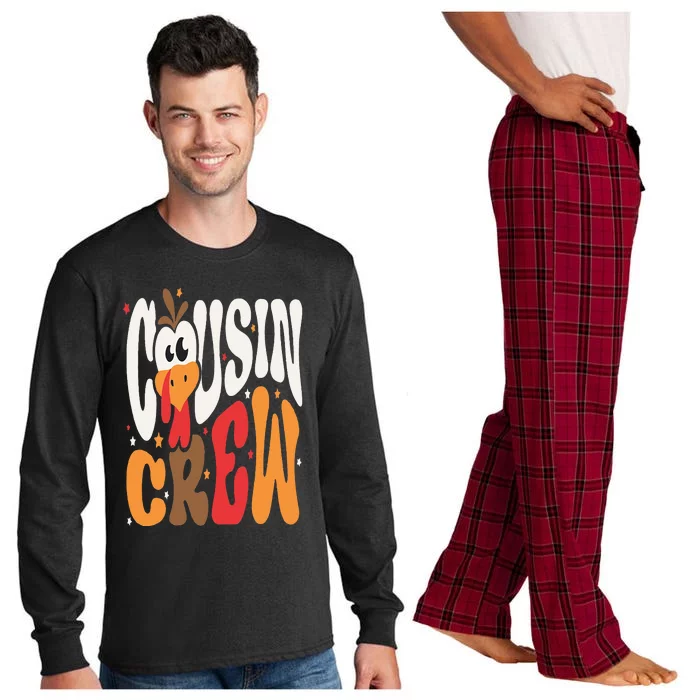 Thanksgiving Cousin Crew Turkey Team Squad Matching Long Sleeve Pajama Set