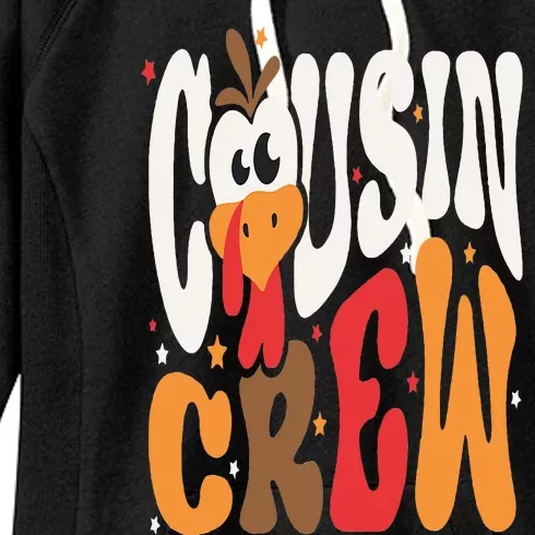 Thanksgiving Cousin Crew Turkey Team Squad Matching Women's Fleece Hoodie