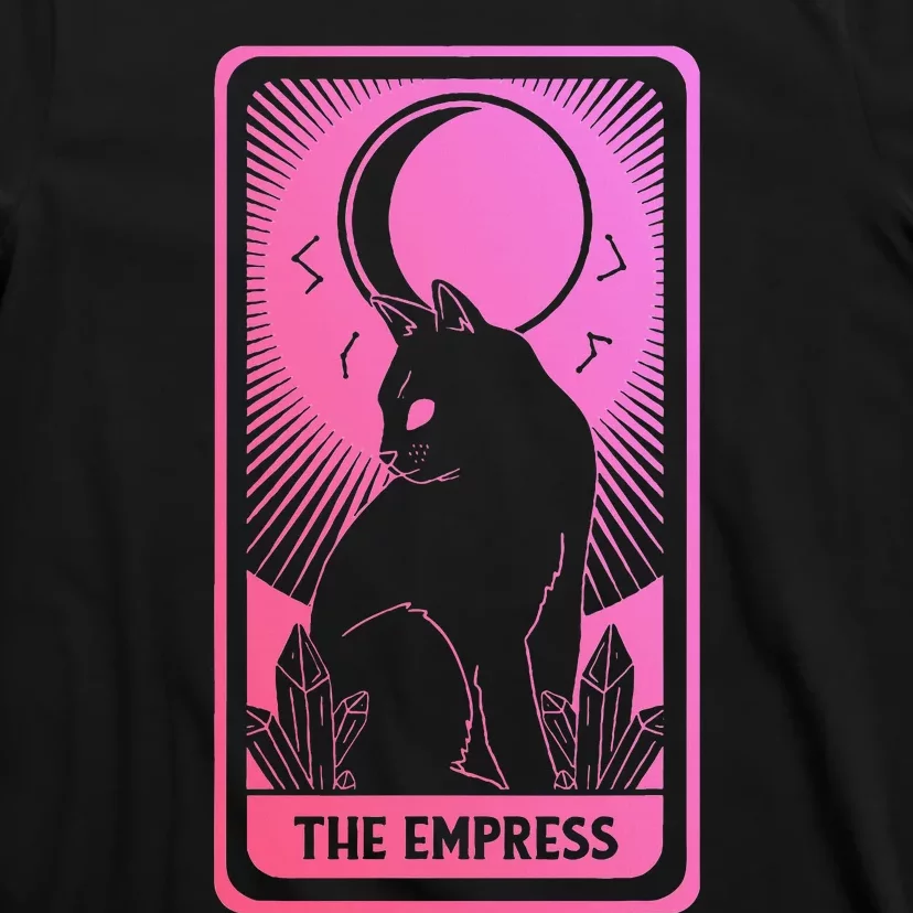 Tarot Card Cat Women Mystical Moon Occult The Empress T-Shirt