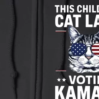 This Childless Cat Lady Is Voting Kamalaharris 2024 Full Zip Hoodie