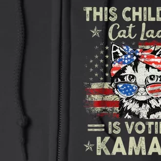 This Childless Cat Lady Is Voting Kamala Harris 2024 Full Zip Hoodie