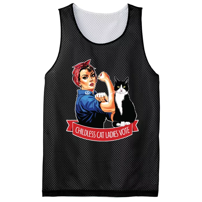 This Childless Cat Lady Is Voting Kamala Mesh Reversible Basketball Jersey Tank