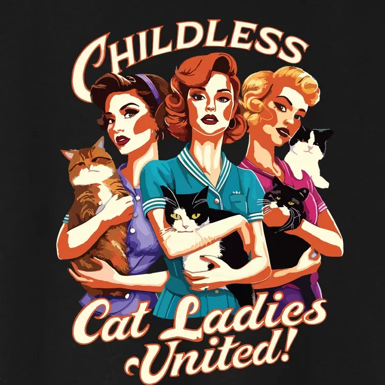 This Childless Cat Lady Is Voting Kamala Women's Crop Top Tee