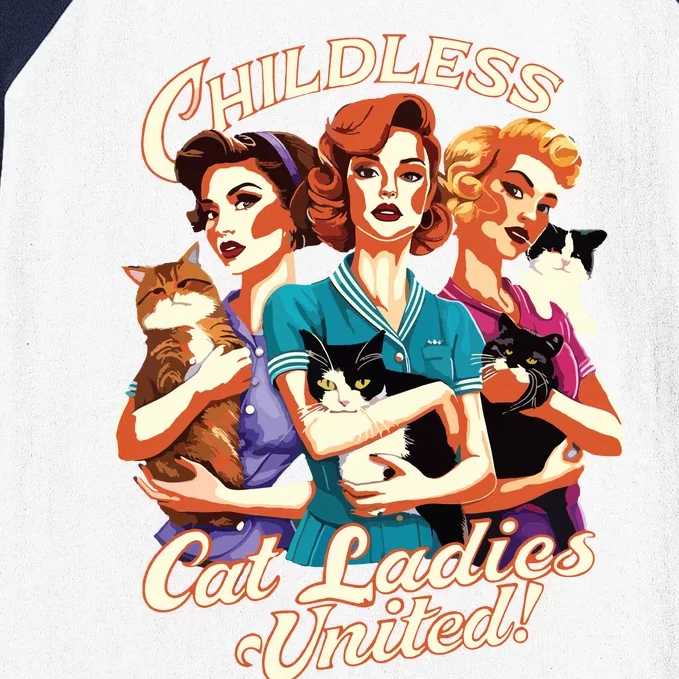 This Childless Cat Lady Is Voting Kamala Baseball Sleeve Shirt