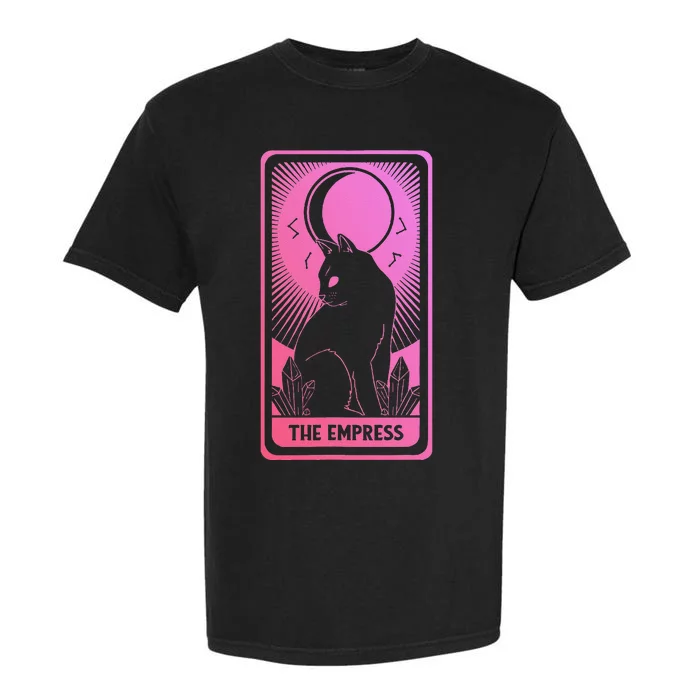 Tarot Card Cat Women Mystical Moon Occult The Empress Garment-Dyed Heavyweight T-Shirt