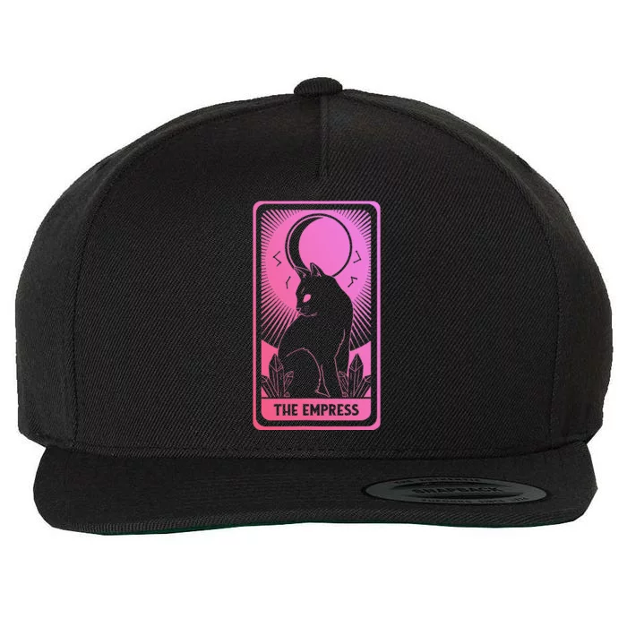 Tarot Card Cat Women Mystical Moon Occult The Empress Wool Snapback Cap