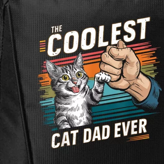 The Coolest Cat Dad Ever Fathers Day City Backpack