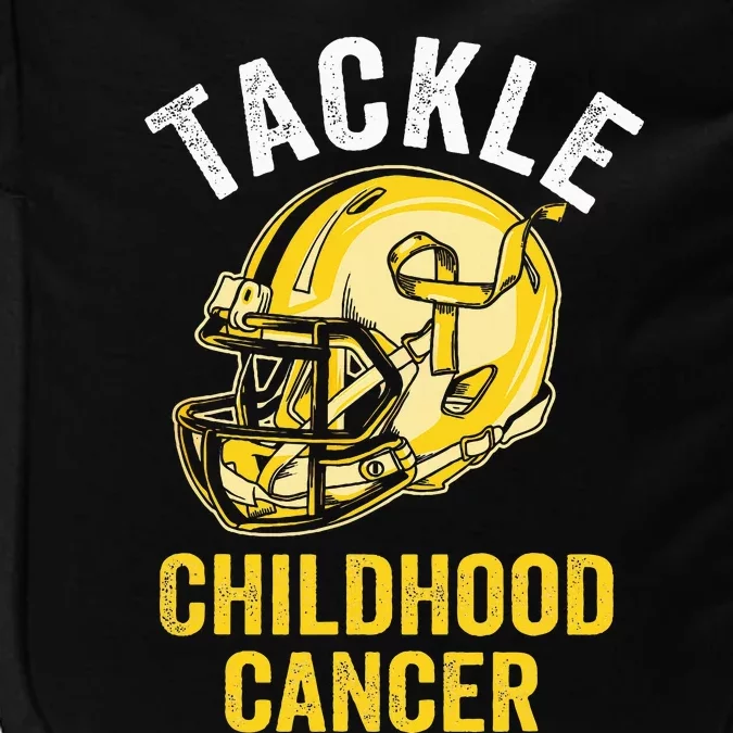 Tackle Childhood Cancer Awareness Football Gold Ribbon Impact Tech Backpack