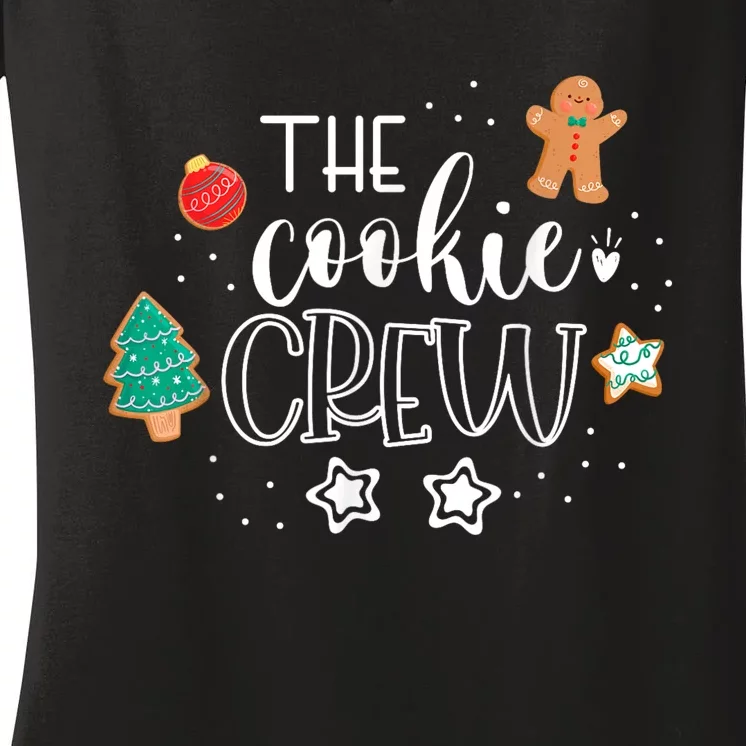 The Cookie Crew Christmas Baking Cookie Lover Women's V-Neck T-Shirt