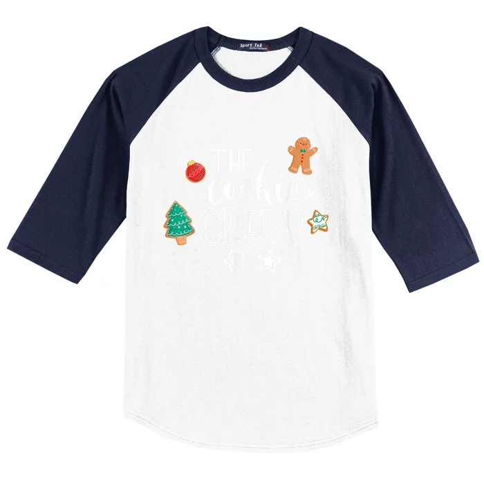 The Cookie Crew Christmas Baking Cookie Lover Baseball Sleeve Shirt