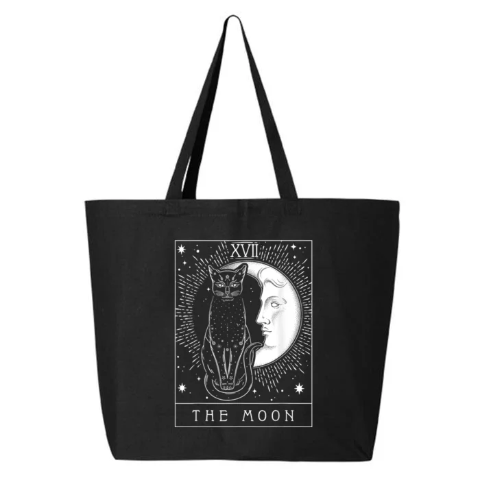 Tarot Card Crescent Moon And Cat Graphic 25L Jumbo Tote